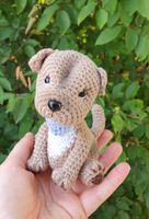 Amigurumi  Dekor Hund Pitbull    Pit Bull höhe circa 11 cm